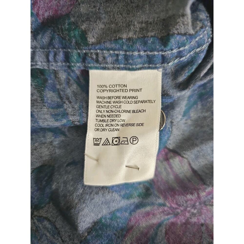 Tommy Bahama ~Men's Size L~ Multicolor Blue Bay Gardens 100% Cotton Shirt NWT - Picture 13 of 16